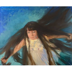 BLUE EYED FLYING GIRL by Tatiana Kuzmina-Chugunova