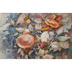 Tatiana Ilitzky. Autumn mushrooms.  56x38