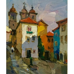 Courtyard with a Fountain by Yuri Gliudza